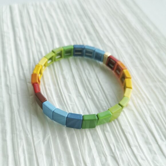 Roxanne Assoulin Somewhere Over The Brite Side Colorful Gold Men'S Bracelets - Picture 4 of 4
